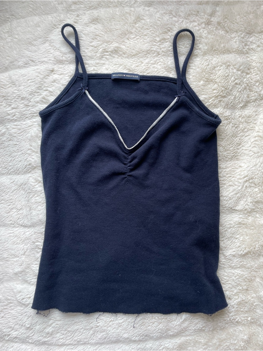 Brandy Melville Navy Ribbed Cami